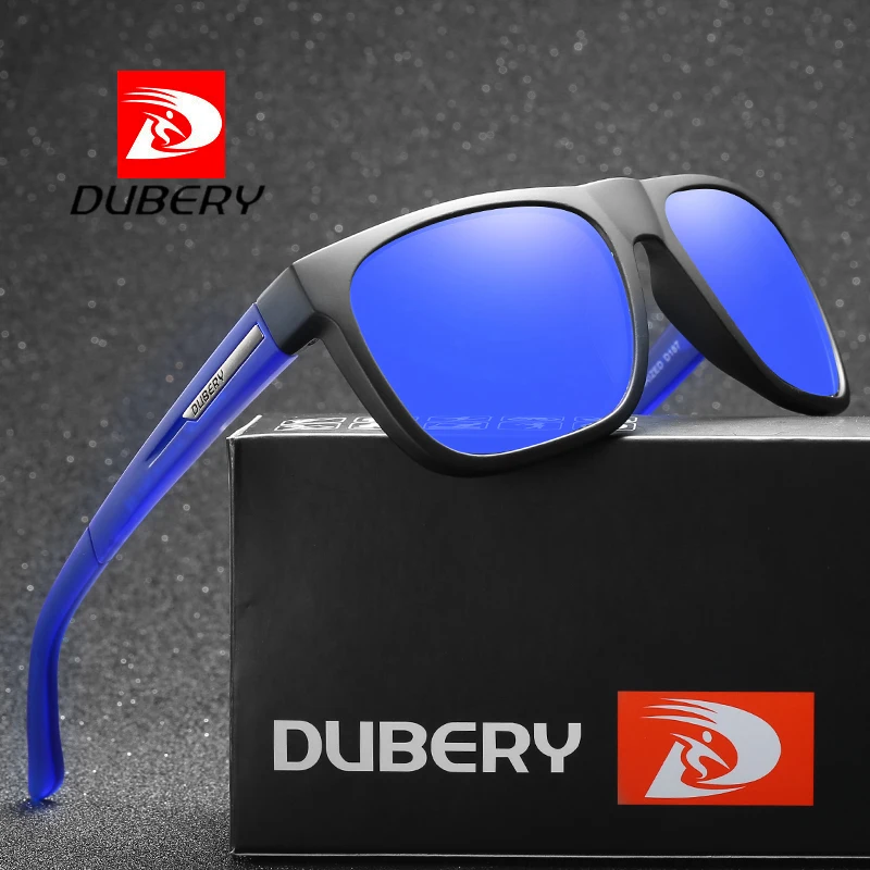 DUBERY Brand Design Polarized HD Sunglasses Men Driver Shades Male Sun Glasses For Men Summer Mirror Square Oculos UV400 187