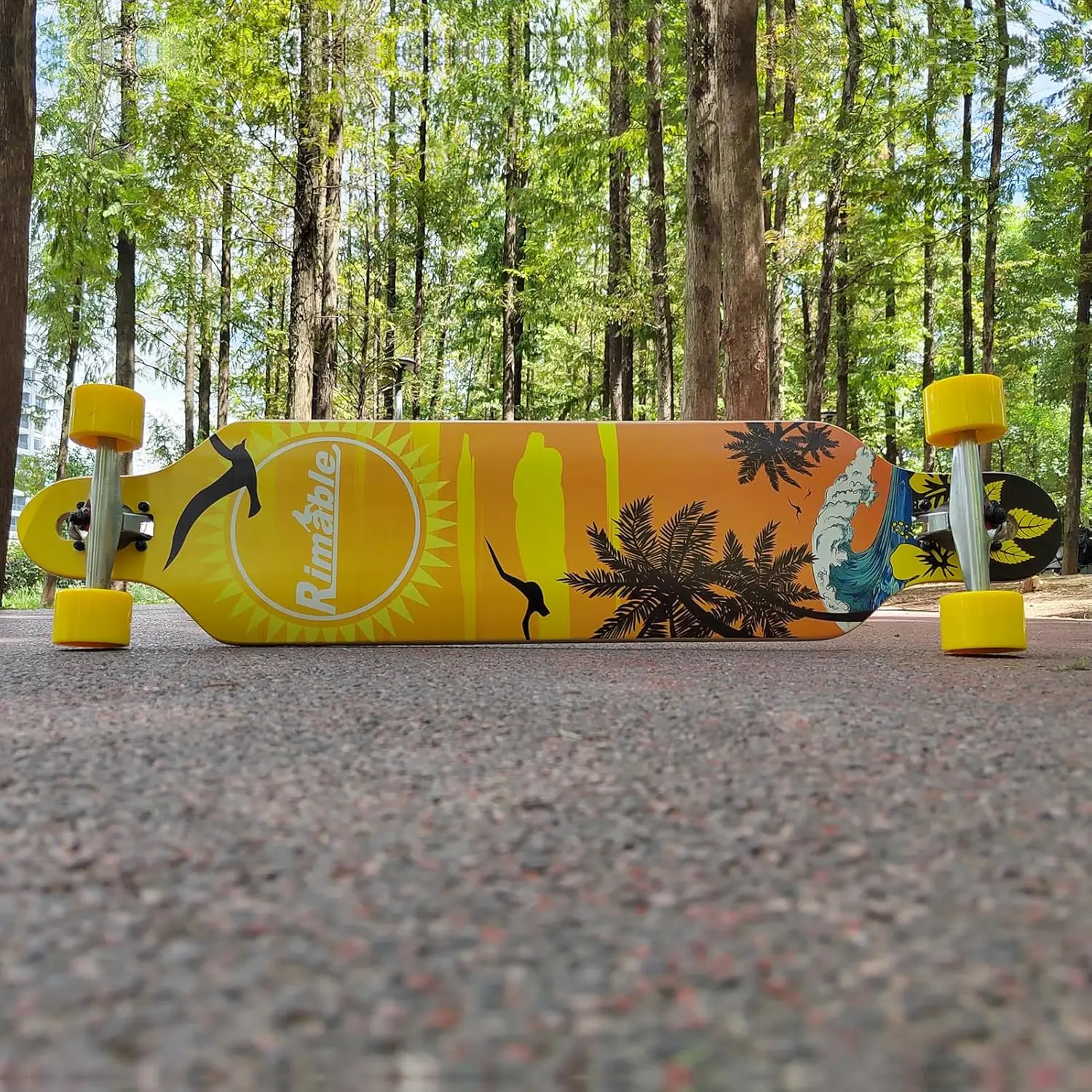 41-Inch Drop-Through Longboard for Smooth Cruising and Freeriding