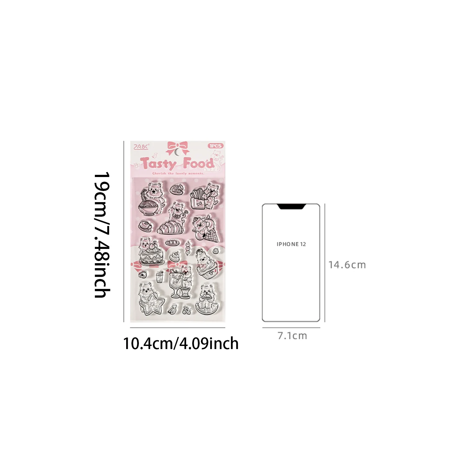 1Pcs Cute Westie Dog Clear Silicone Stamp, Food & Office Themed Rubber Stamp view 5