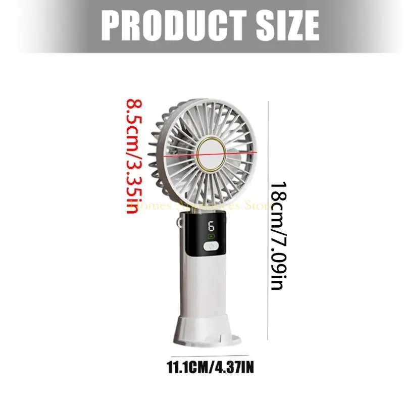 Ventilador portátil Handheld D0AB Mini Ventilador Descripción enfriamiento 5 velocidades Ventilador mano con