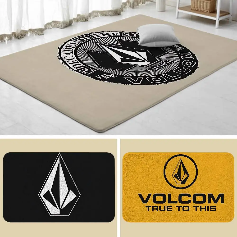 O-Customs-Volcoms-alfombrilla absorbente para el suelo, alfombrilla para el baño, puerta Simple, resistente a la suciedad, alfombrilla para la cocina del hogar, alfombrilla para los pies, alfombrilla para entrada