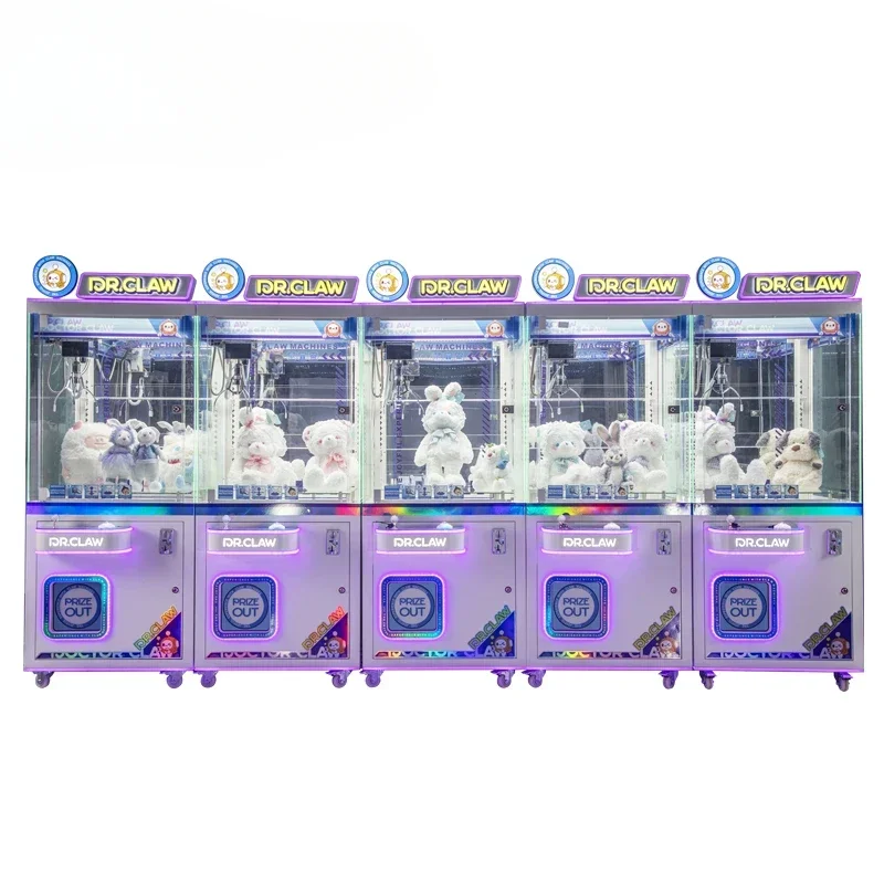 -Mini máquina De garra De moneda De agarre De felpa con aceptador De facturas Maquinas De Peluches Mini máquina De grúa juego De grúa máquina expendedora Dol