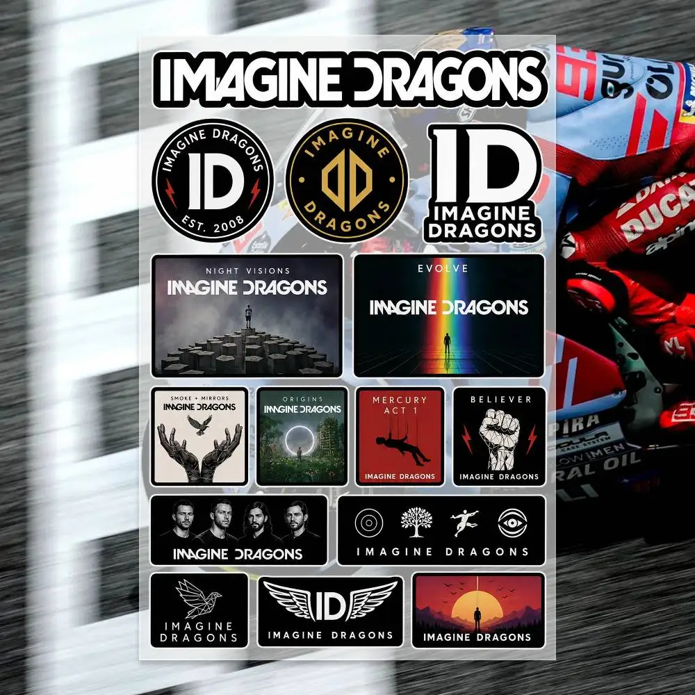 I-Imagine Dragon  Decal Set High Quality Printed and Cut Stickers Motorcycle Sticker
