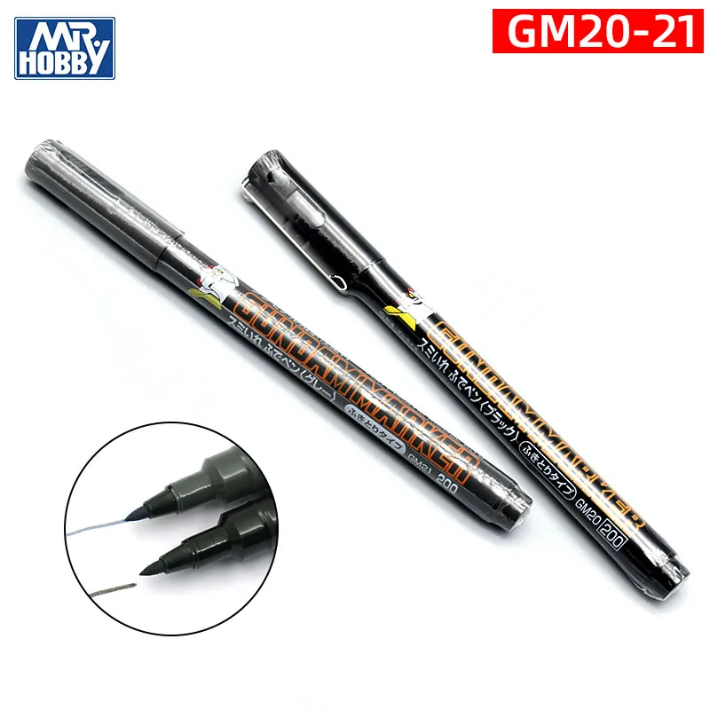 

Mr Hobby GM20 GM21 Anime Sci-Fi Mecha Doll Painting Grey Black Brush Type Marker For DIY Scale Military Tank Car Plane Model Kit