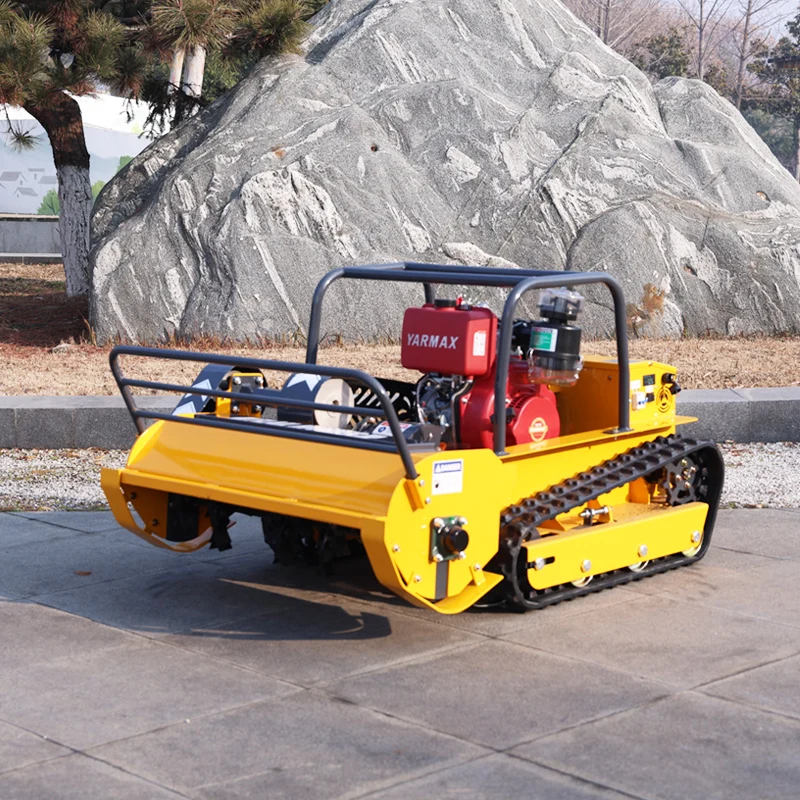 Customized Top Rc Flail Mower Remote Control Automatic Robotic Lawn Mower Mulcher Machine for Grass Cutter flail mower