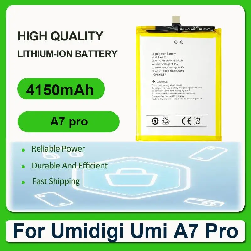 Replacement Mobile Phone Battery For UMI Umidigi A7 Pro A7 pro 4150mAh