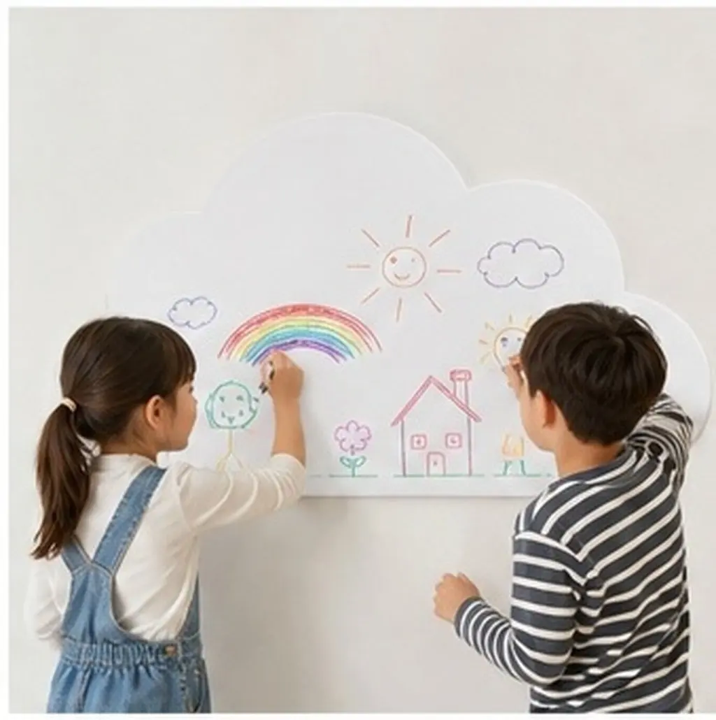 Cloud Shaped Removable Dry Erase Whiteboard Sticker Self Adhesive Reusable Wall Desk Fridge Message Board for Home Office