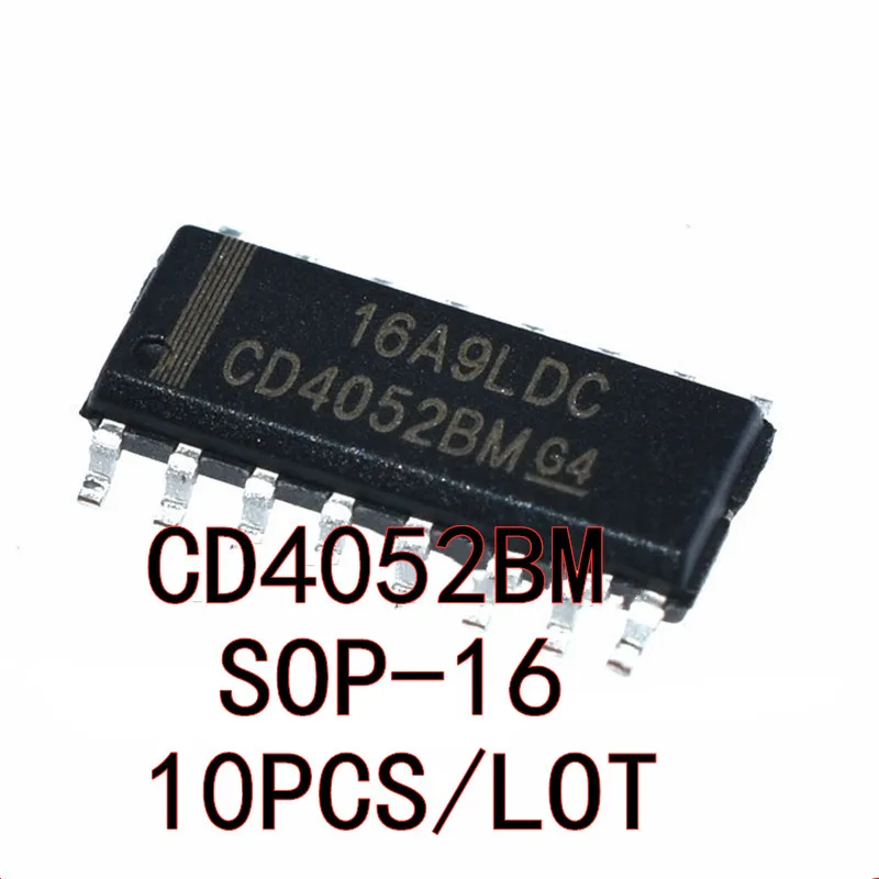 10PCS/LOT CD4052 CD4052BM SMD SOP-16 Analog Multiplexer/Demultiplexer New In Stock