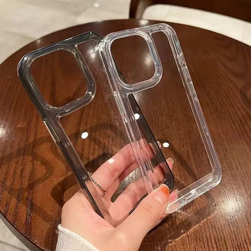 Transparente, stoßfeste Silikon-Handyhülle für iPhone 17 Pro Air 16 15 14 13 12 11 Pro Max XS XR 7 8 Plus Klare Schutzhülle