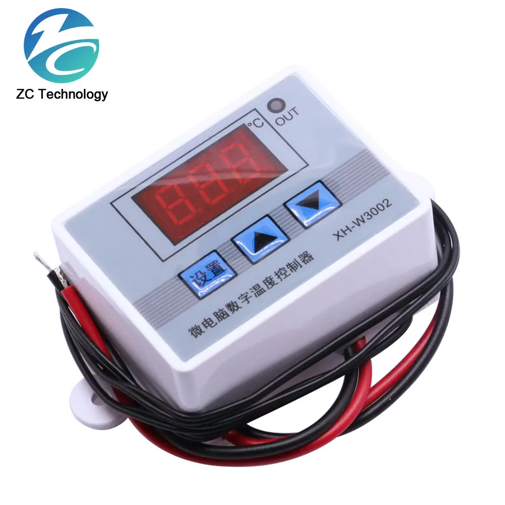 W3002 12V/24V/110V 220V LED Digital Temperature Controller Thermostat Thermoregulator Sensor Meter Fridge Water Heating Cooling