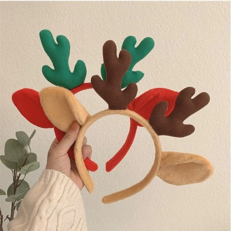1 Piece of Christmas Plush Headband, Festive Atmosphere, Christmas Party, Winter Street Style, Cute and Eye-catching
