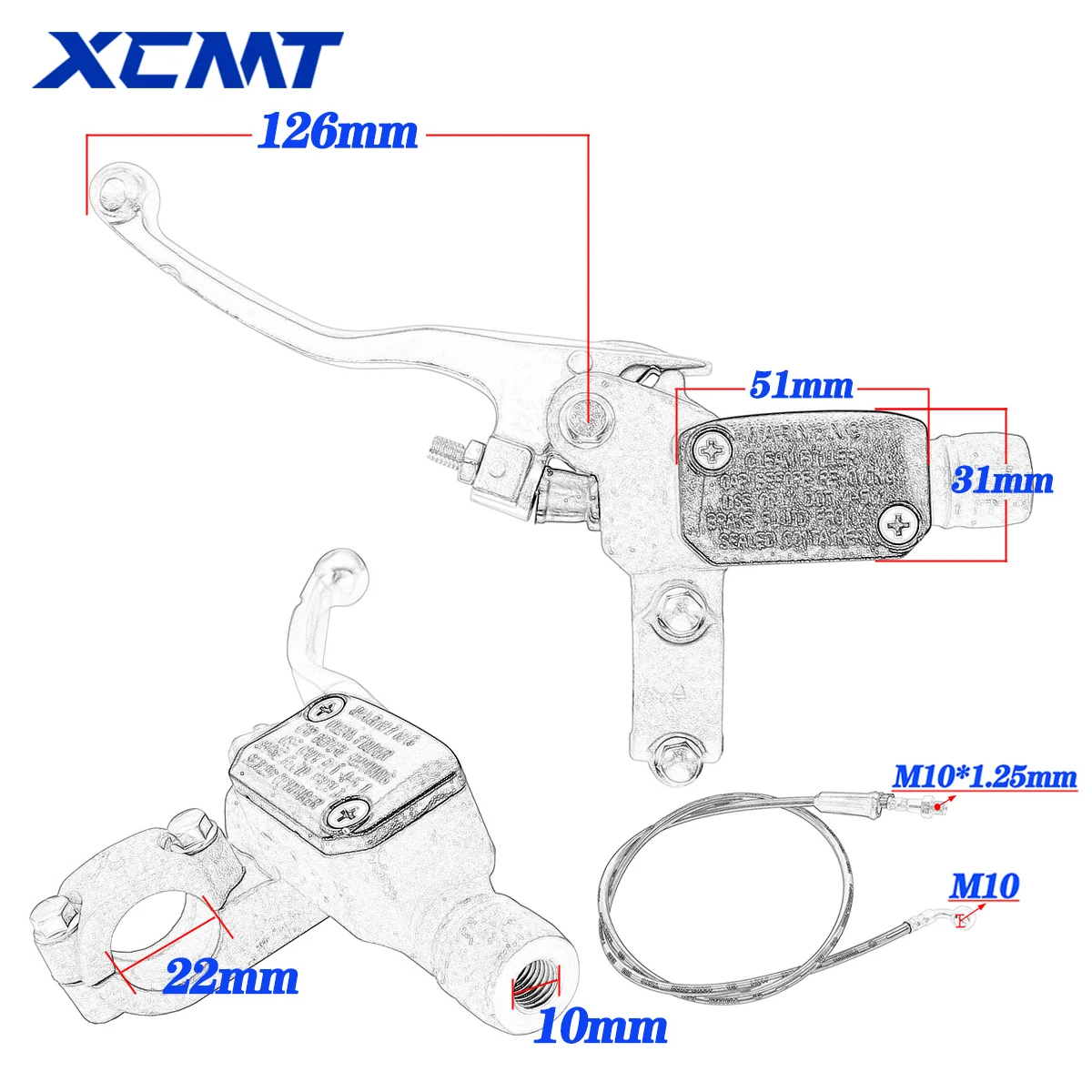 Motorcycle Hydraulic Clutch Master Cylinder Oil Hose Pipe For KTM EXC EXCF SX SXF XC XCF XCW XCFW For Husqvarna TE FE TX FX TC