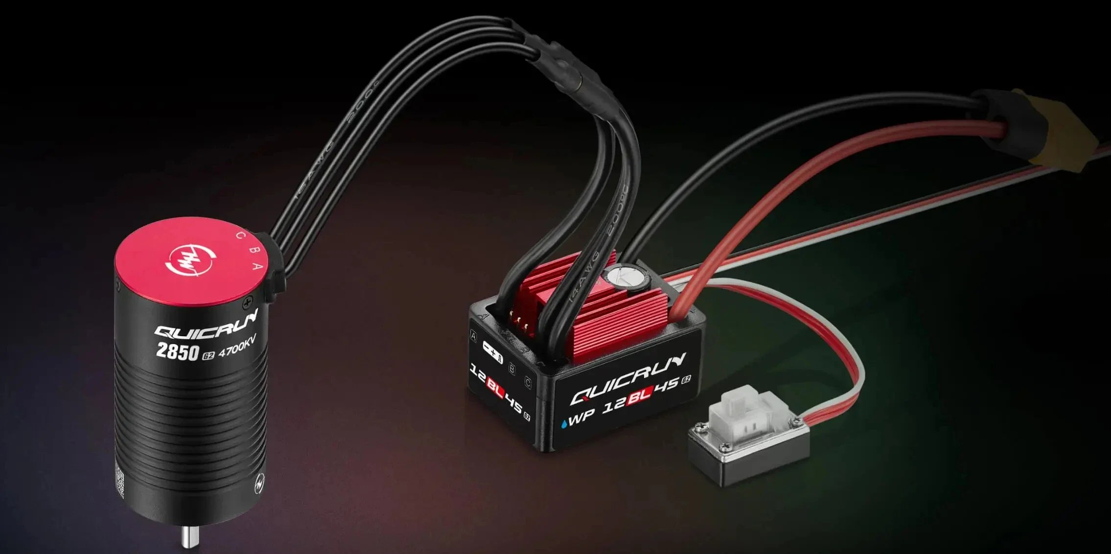 HobbyWing QuicRun WP 12BL45 G2 45A Wasserdichter Brushless ESC Elektronischer Drehzahlregler für 1/12 1/14 Maßstab Ferngesteuerte Autos – Detail 14