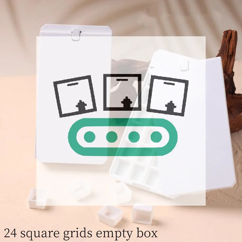 24Grids Empty Rotatable Packaging Box For Nail Manicure DIY Fast Painting Gel Solid UV Varnishes Ombre Gel Nail Polish