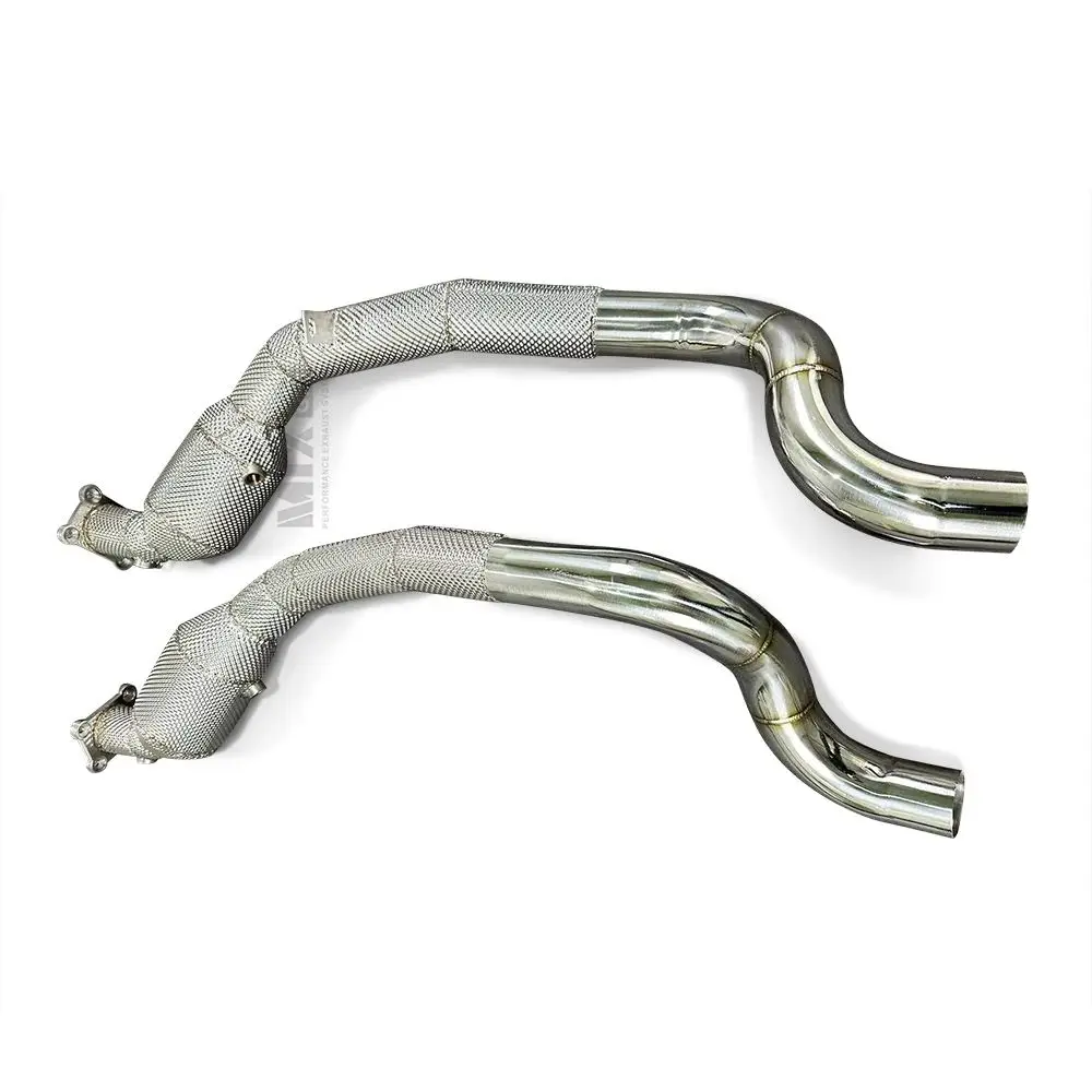 

WHOLESALE fitment High quality automotive exhaust system exhaust downpipe With heat shield for Porsche Panamera 4.8T