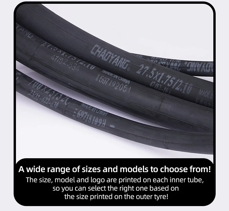 2er-Pack Chaoyang Rennrad-Schlauch 700C 23C 32C 37C mit Schrader- und Presta-Ventil – Fahrradschlauch für Rennräder, Fahrradteil – Detail 6