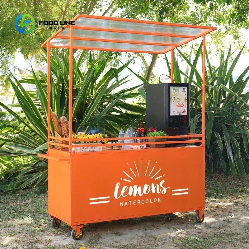 

Customized Commercial Mobile Food Trolley - Portable Mall/Outdoor Booth for Pizza Ice Cream