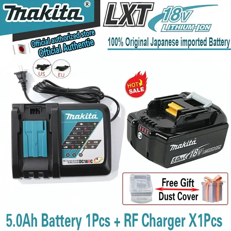 

100% Original Makita 6Ah/5Ah/2Ah18V battery replaceable DTW700 DGA404 DDF487 DTD173 DHP488 BL1860B BL1860 BL1840B power tools