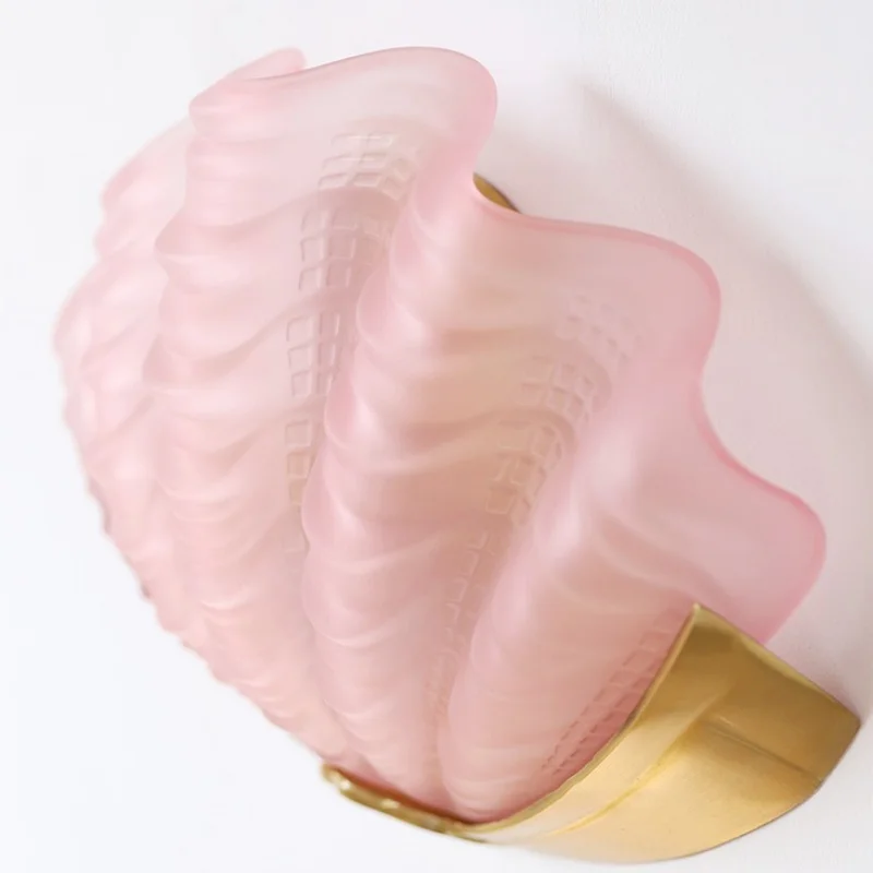 Lâmpada de parede de fundo de concha francesa lâmpada de corredor de sala de estar, lâmpada de parede de hotel de quarto