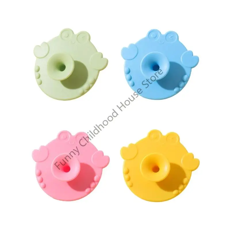 

D0LA Flexible Silicone Infant Bath Brush Design Newborns Silicone Cleaning Tool
