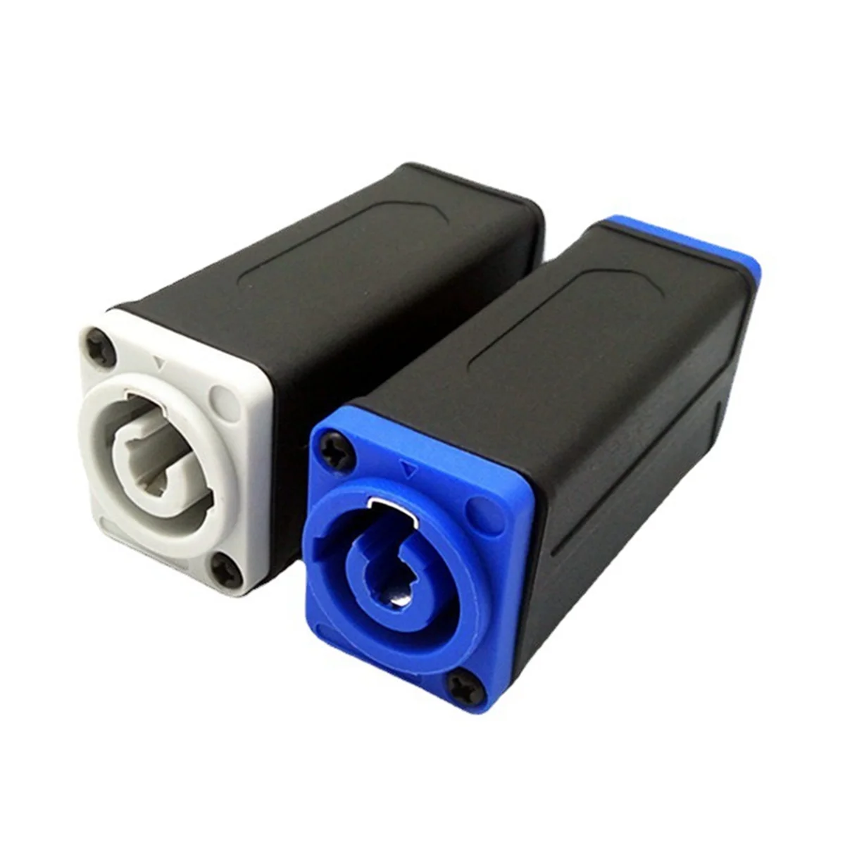 Sale LED PowerCon AC Coupler Adapter Extender Connector High Quality Speakon Panel Mount Straight Adapter Blue to White