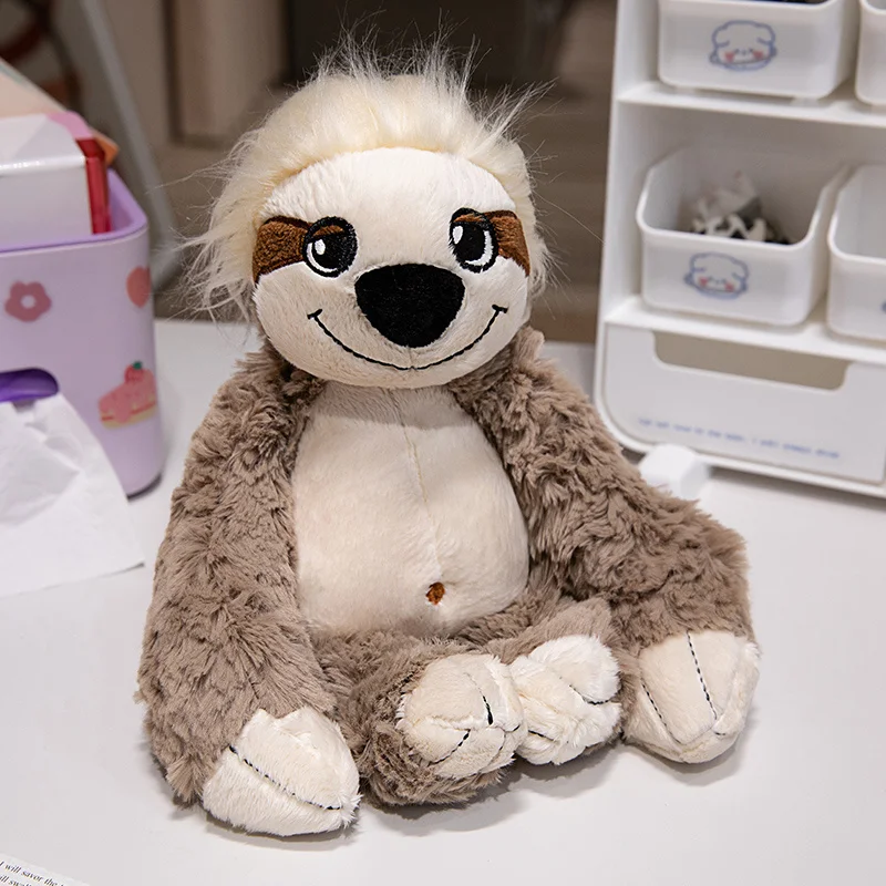 25–35 cm graues Waschbär-Plüschtier, schöner Faultier, Fuchs, niedliche weiche Kuscheltiere, Puppenkissen für Geburtstagsgeschenk, Valentinstag
