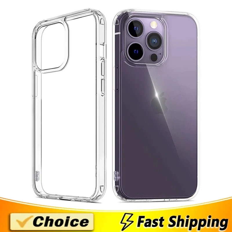

Soft TPU Clear Phone Case For iPhone 15 14 13 12 11 16 Pro Max Ultra-thin Back Cover Case For iPhone 17 PRO XR X XS MAX 16 Plus