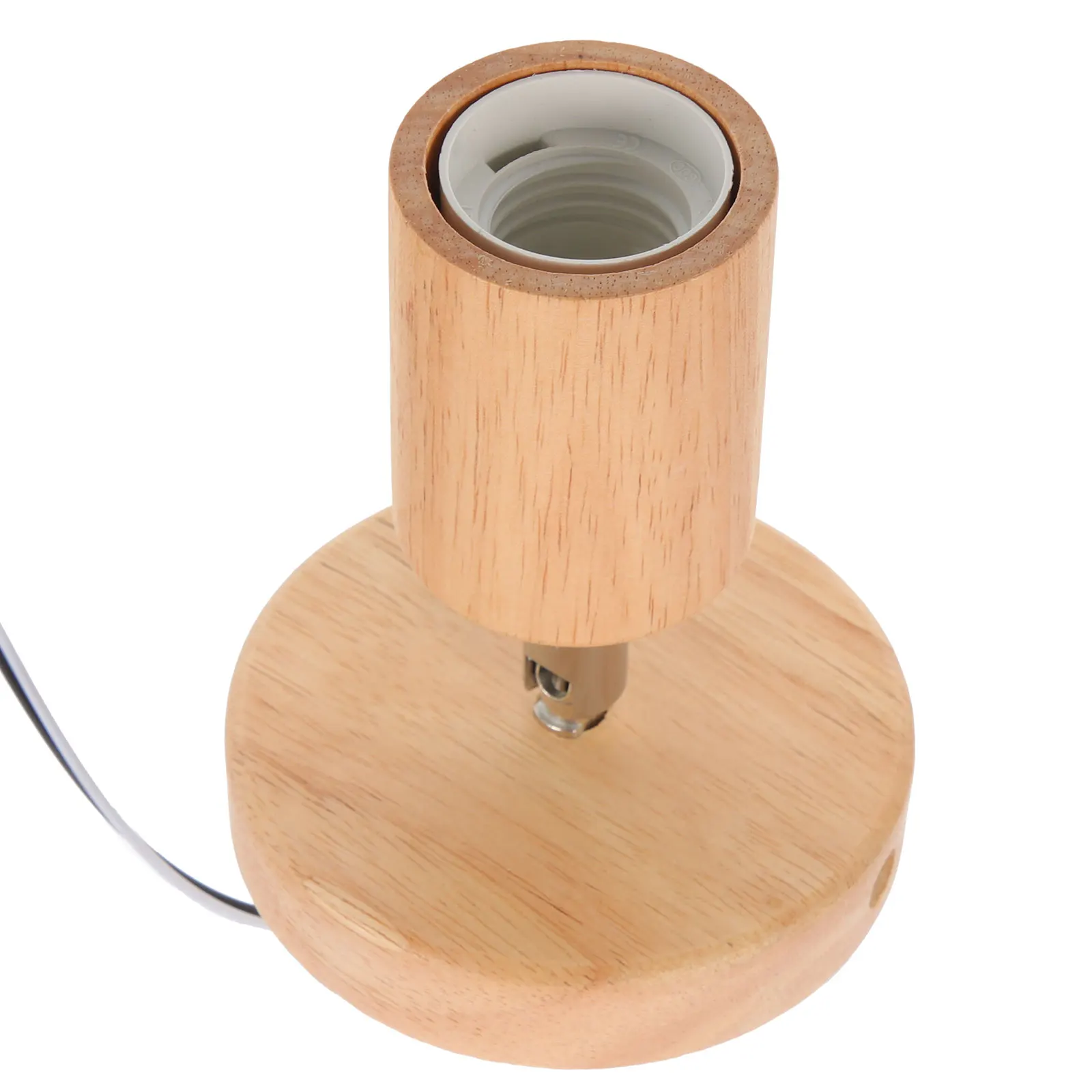 

Wooden Wall Lamp Base Holder E27 Screw Light Socket Rotatable Vintage Ceiling Fixture Adjustable Bulb Adapter Industrial Modern