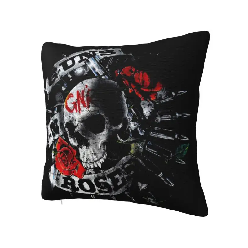 Guns N Roses Heavy Metal Luxury Throw Pillow Cover Home Decorative Bullet Logo Car Cushion