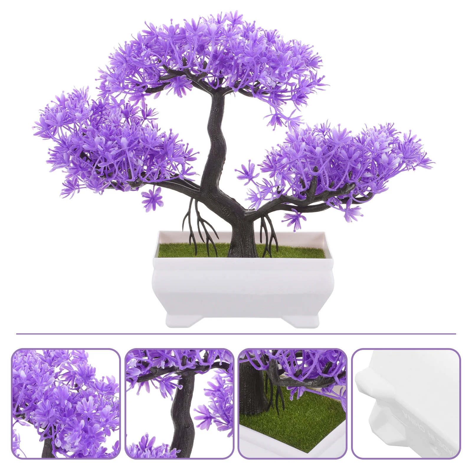 

Artificial Pine Bonsai Tree Realistic Lifelike Potted Plant Decorative Fake Plant Home Desk Ornament Indoor Greenery Decor