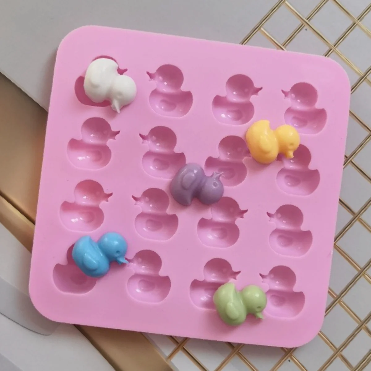 New Multicavity Cute Duckling Silicone Chocolate Baking Tool Duck Biscuit Jelly Candy Mold Animal Cake Decor Frozen Ice Tray