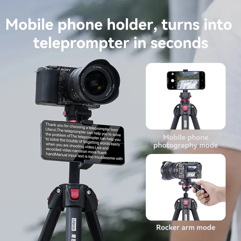 Imagem -02 - Ulanzi Tt07 Ombra Garra Quick Release Teleprompter Tripé Liga de Alumínio 360 ° Panorama Ballhead Viagem para Câmera Dslr