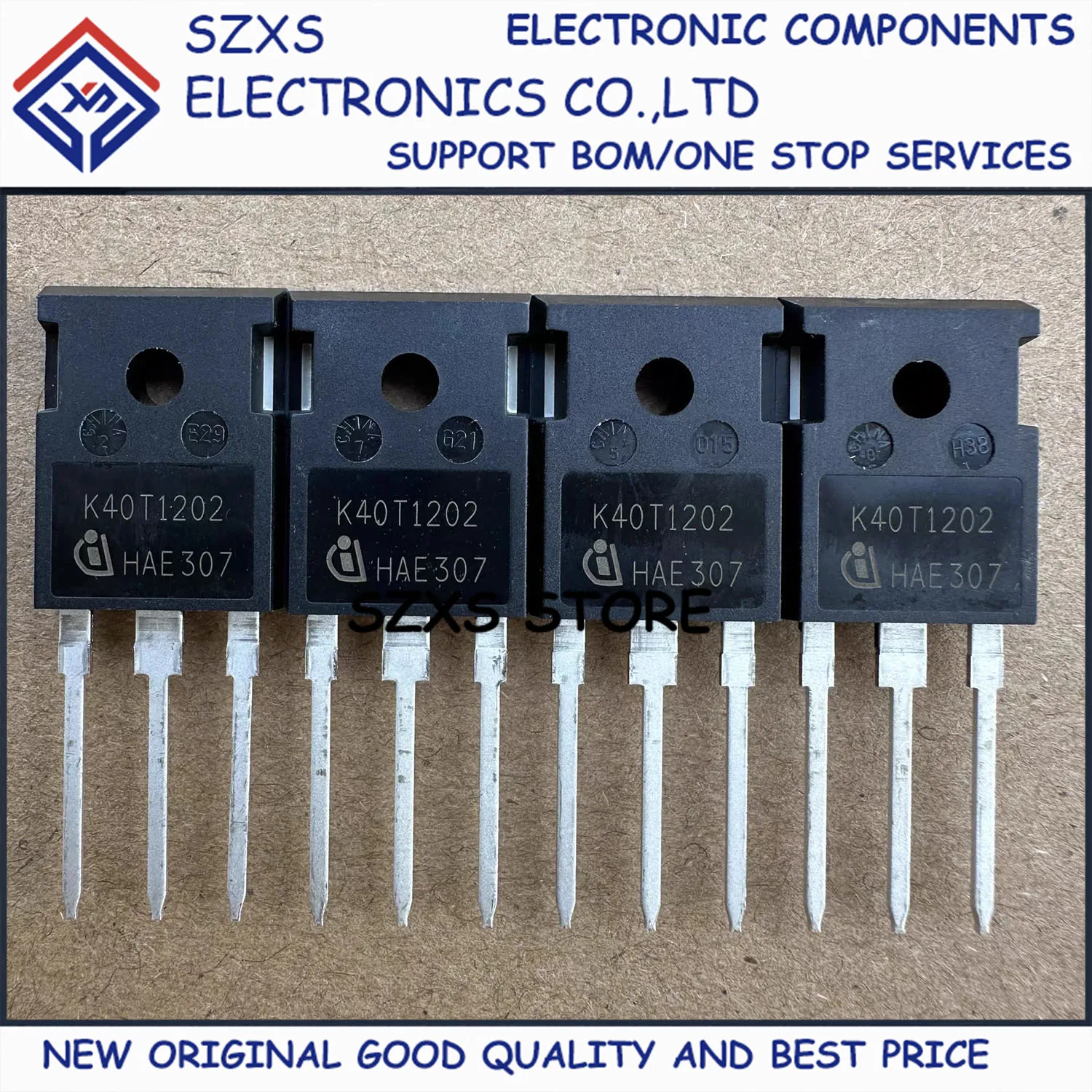 

New Original 10Pcs K40T1202 IKW40N120T2 TO-247 1200V 40A Powerful IGBT Transistor In Stock Electronic Components Good Quality