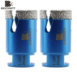 BRSCHNITT-Diamond Drilling Bit, Porcelain Tile Crowns, Granite Marble Stone, Hole Saw Drill, 58 Thread, 25 to 115mm, 1Pc Drill