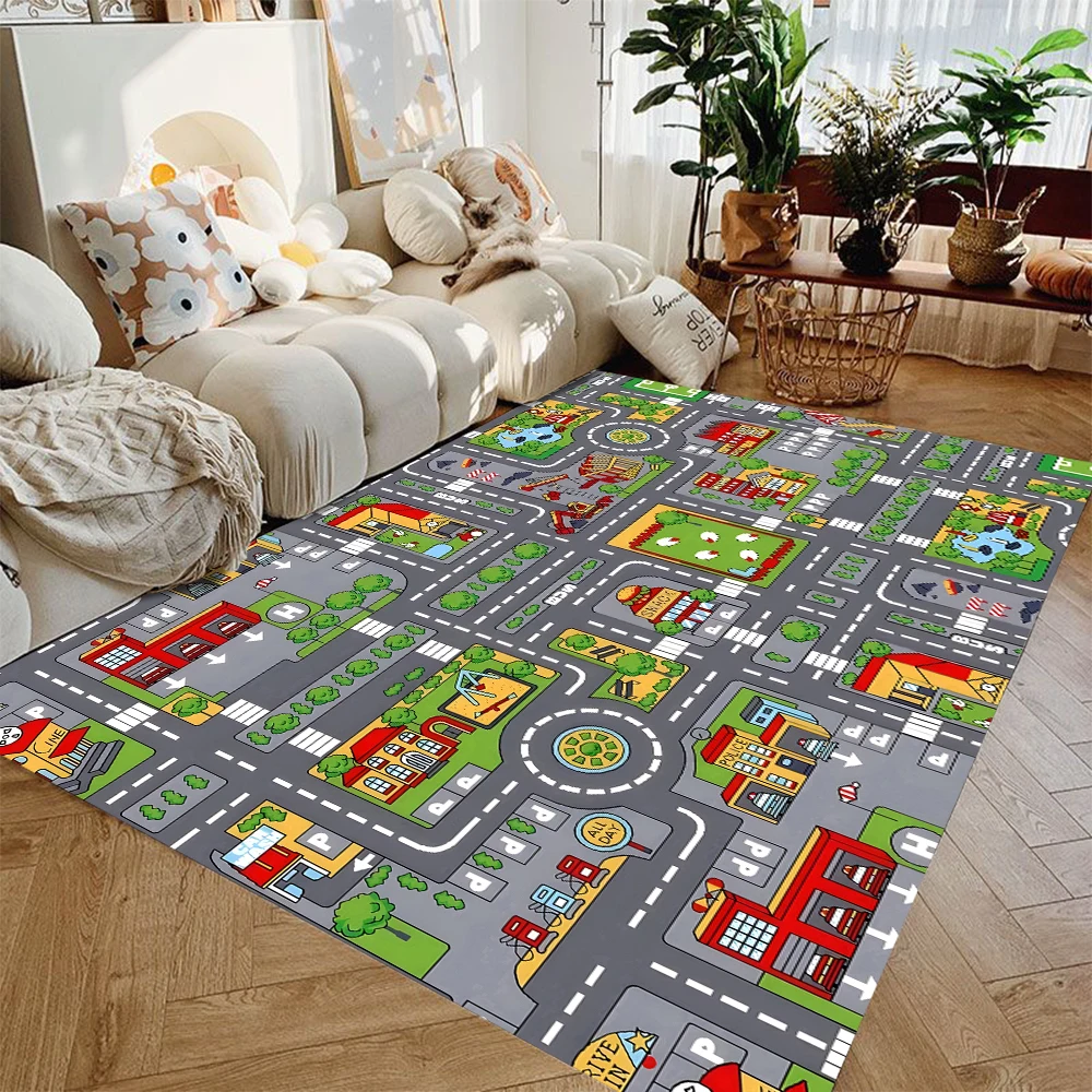 Commercial Road Printing - Interactive City Community Road Print Rug