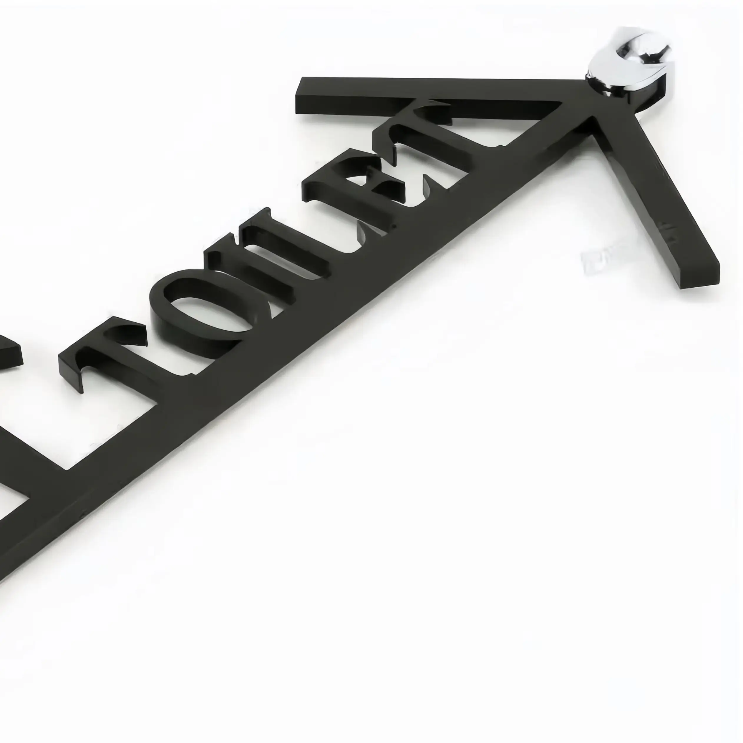 Customized Men & Women Bathroom Door Sign Wc Letters Wall Mount Creative Hanging Sign Plate Double Side Toilet Arrow Guide Board