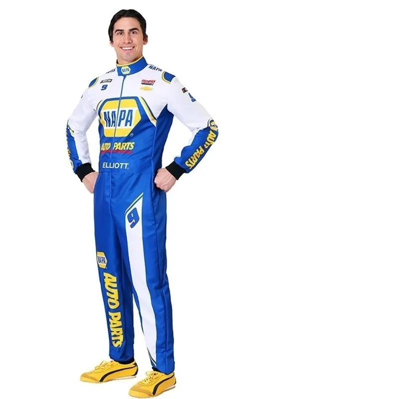 Adult Kids Long Sleeves Race Car Driver Jumpsuit Racer Racing Uniform Men Boys Set Halloween Christmas Cosplay Costume