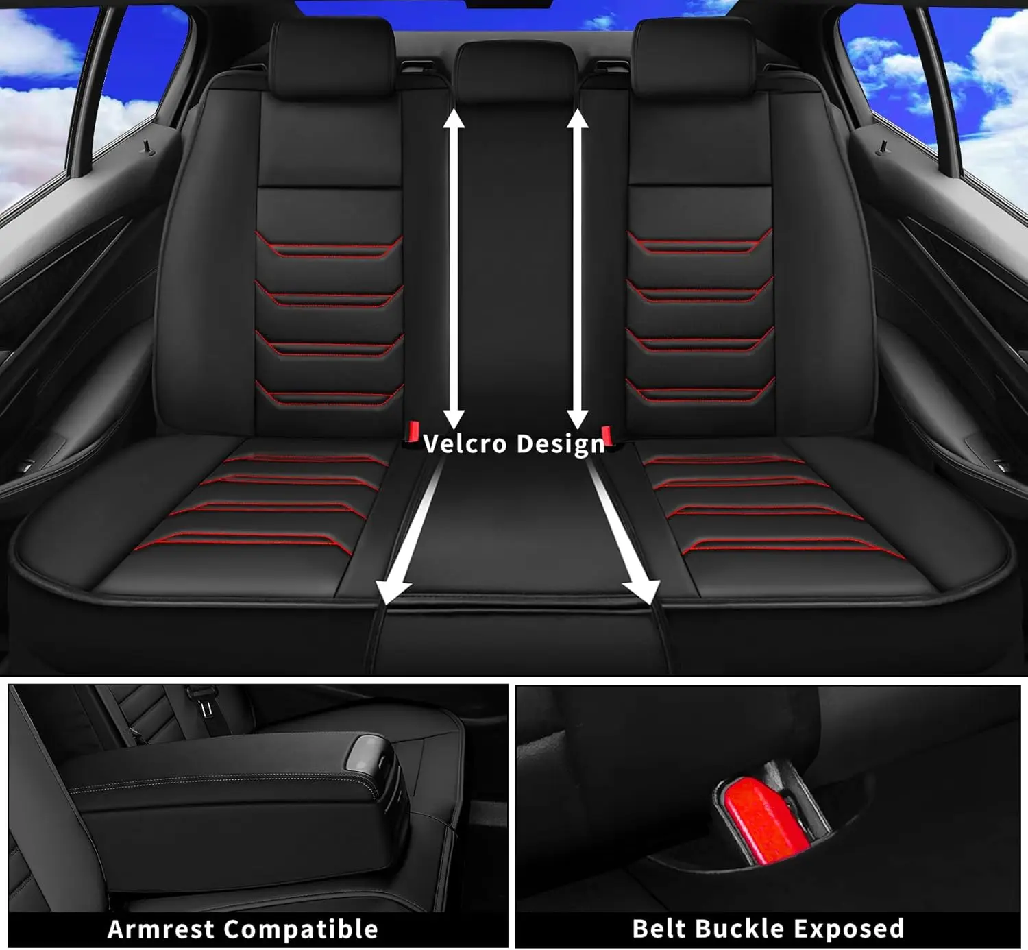 أغطية مقاعد السيارة Fit HR-V لسيارة Select Honda HRV 2016-2024 2025 LX/EX/EXL/Sport - تغطية كاملة من الجلد، مقاومة للماء وجميع الأحوال الجوية S