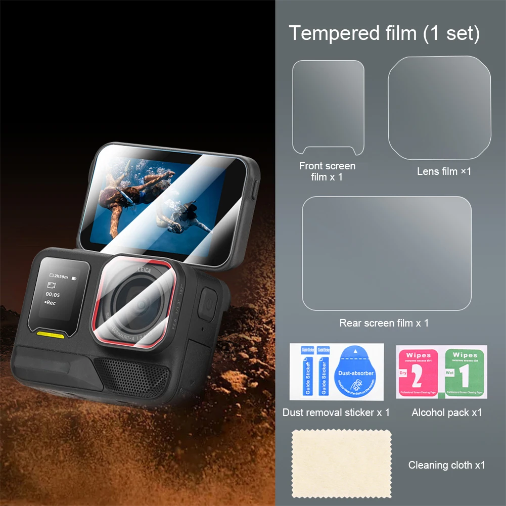 Tempered Glass Lens Screen Protector Screen Protector Camera Lens Protector for Insta360 Ace Pro 2 Protection Accessories Set