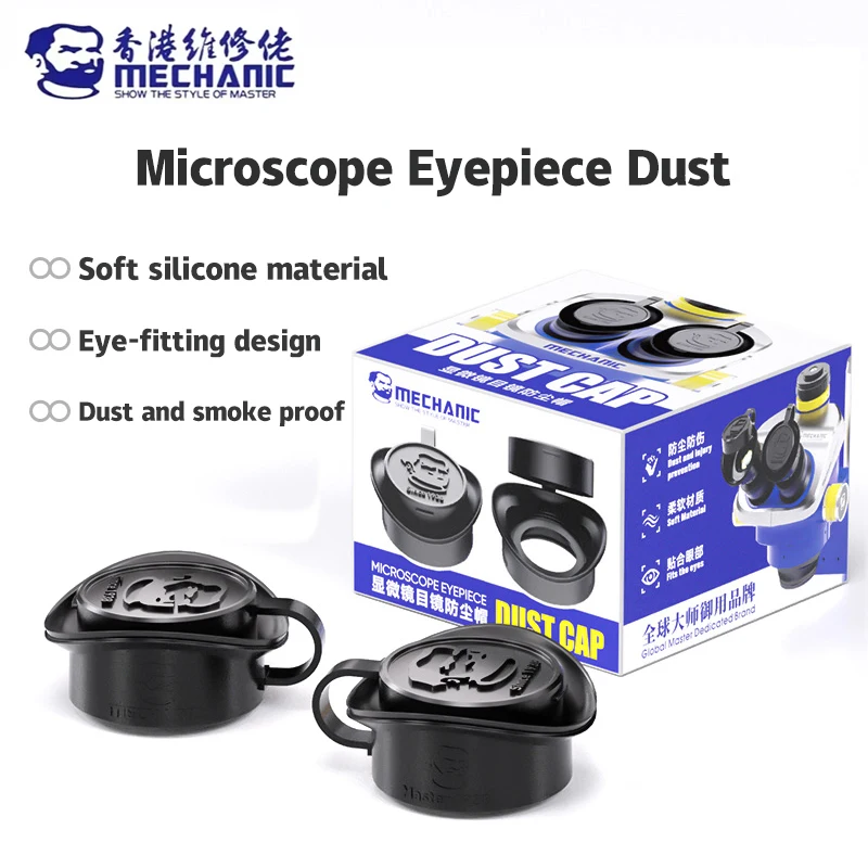 

MECHANIC DFC Microscope Dust Cover Silicone Eye Mask for WF10X25 Eyepiece Anti Fog Anti Smoke Eye Protection Cap Repair Tool