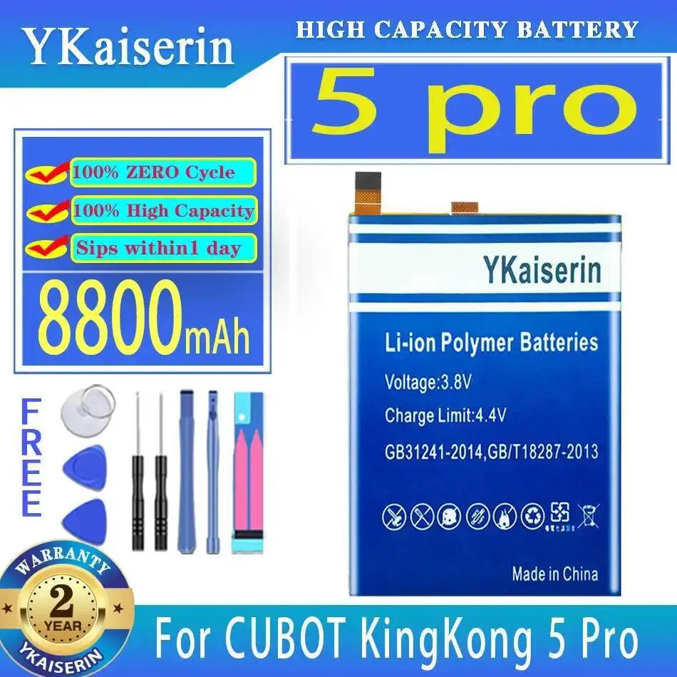 

High Compatibility Mobile Phone Battery 8800Mah For Cubot King Kong 5 Pro Kong5 Kingkong Long-Lasting