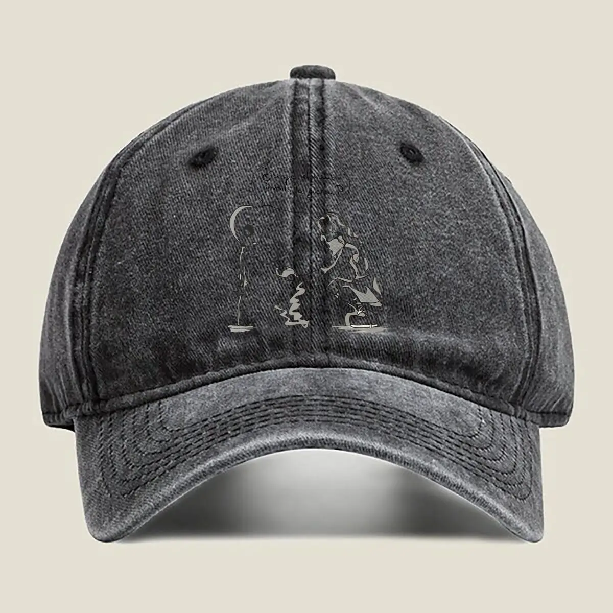 

Monkey - Playful, Cartoon - Themed Design Washed Baseball Cap