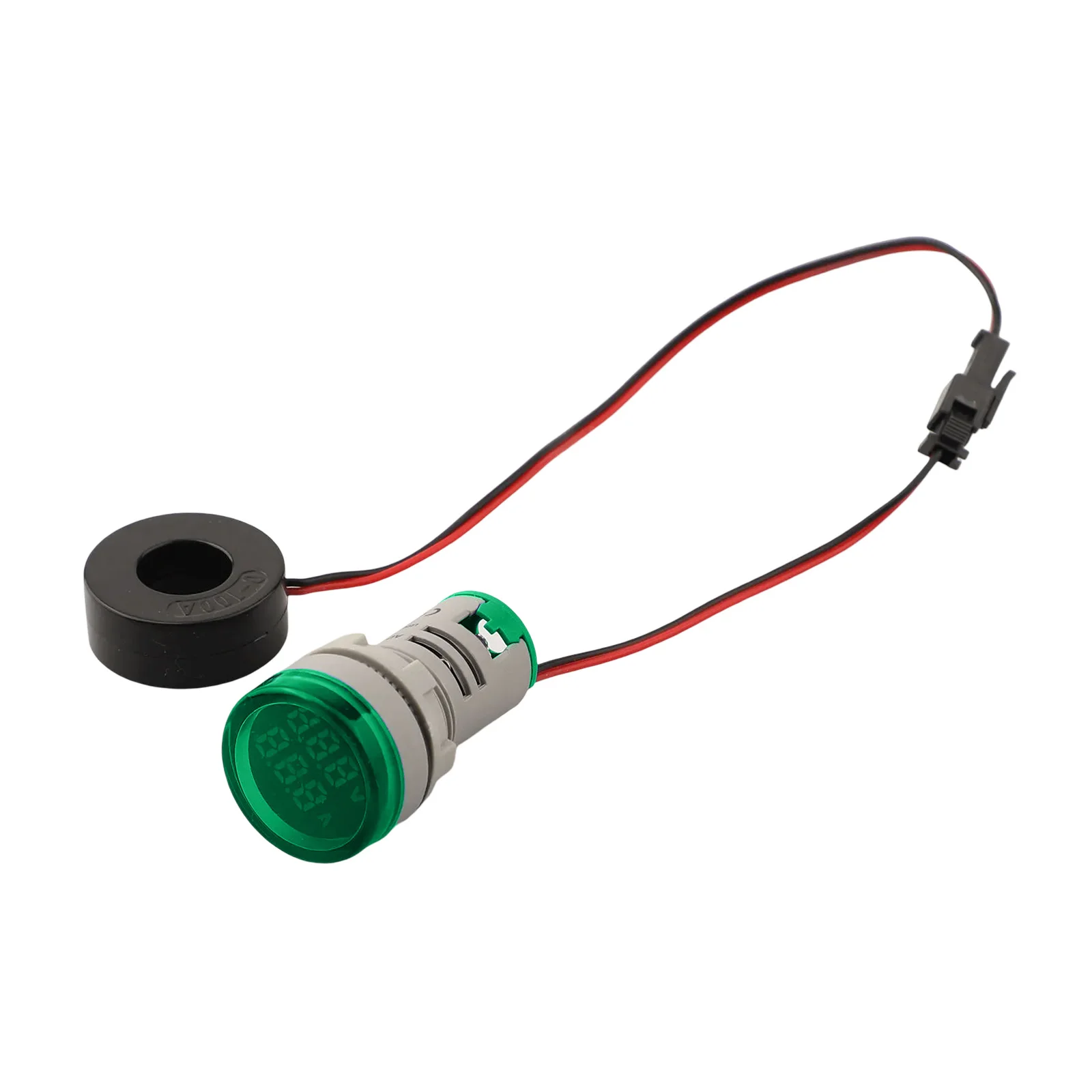 

Electrical Device Monitoring AC Volt Amp Meter LED Display Meter Compact AC Voltage Amp Meter Compact Lightweight Design