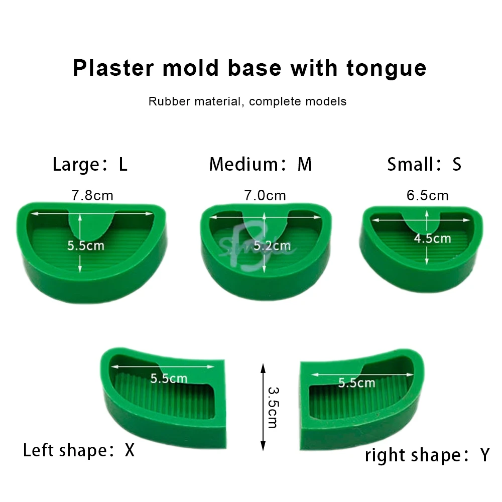 5Pcs/set Dental Plaster Model Mould Dental Lab Silicone Former Mould Plaster Model without Tongue Dental lab tool