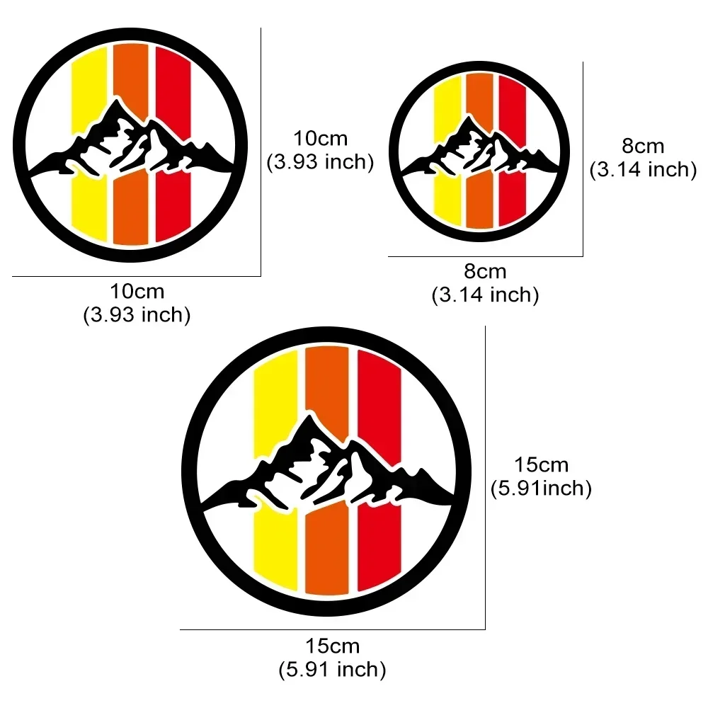 Trio Color Rainbow Racing Stripes Vinyl Stickers, Off Road Decor Decals for Toyota 4Runner Tacoma Tundra Exterior Styling