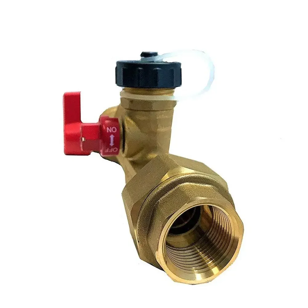 3/4 Inch Isolation Valve Kit Pressure Relief Valve Tankless Water Heater Heavy Duty Brass FNPT Connection Leak Tested Compact