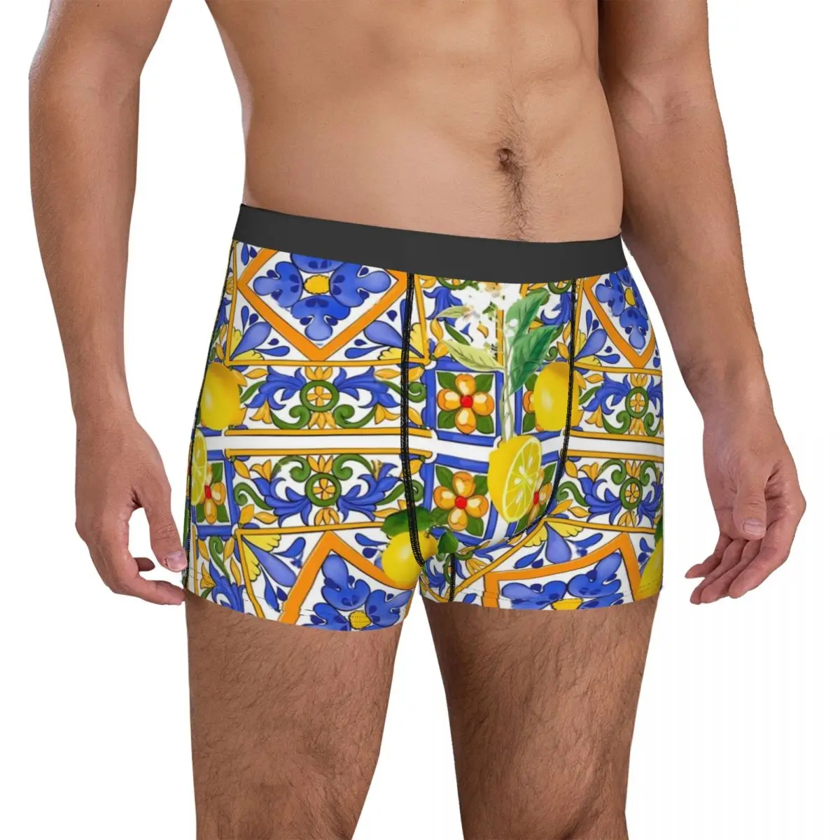 Fruit Print Underwear Oranges And Lemons 3D Pouch Trenky Boxer Shorts Customs Shorts Briefs Funny Men Underpants Plus Size