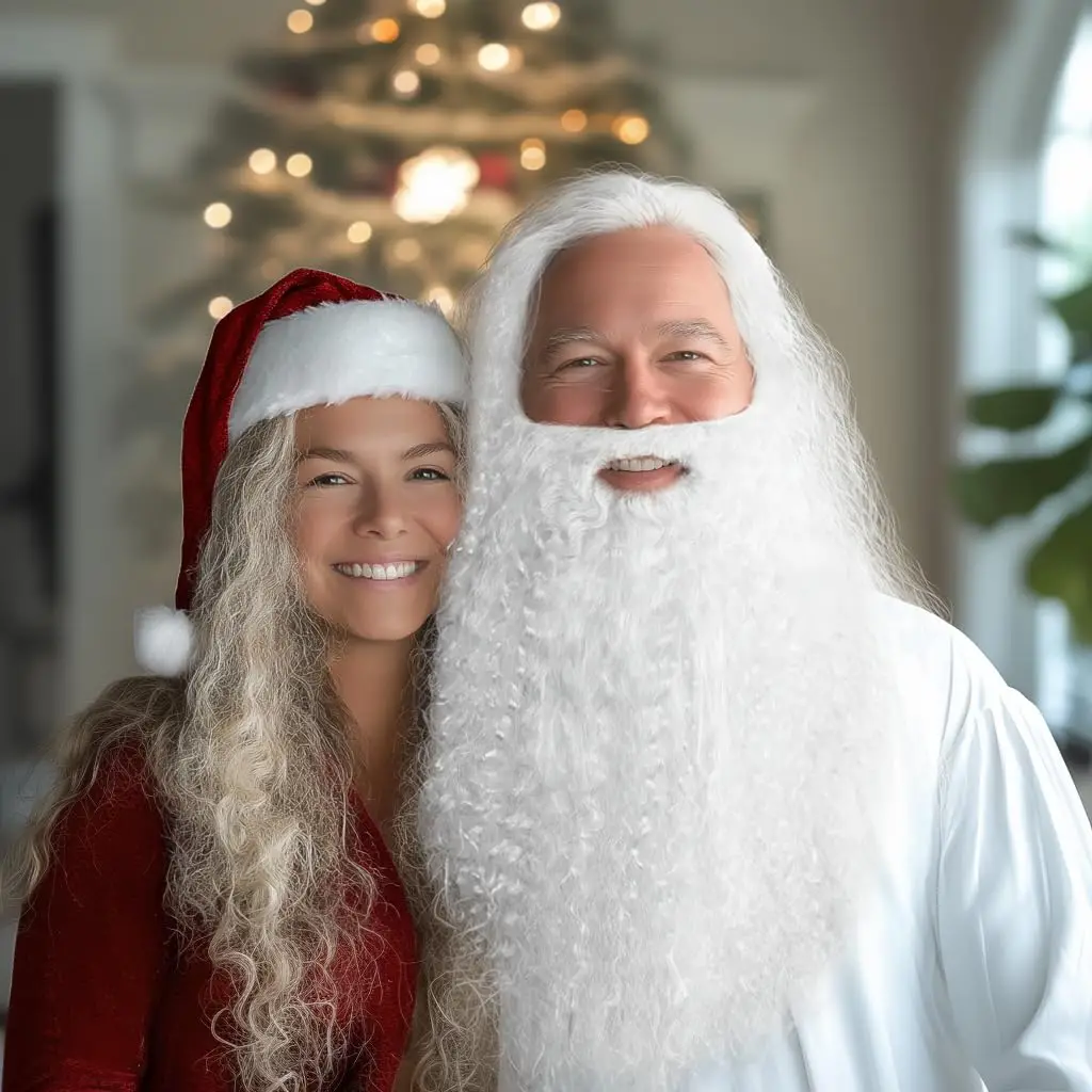 Barba e peruca de feiticeiro branco – acessório de fantasia de pai engraçado de Halloween para adultos (peruca + barba)