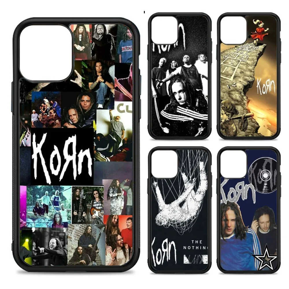 

K-korn Music Hot Band Phone Case Silicone PC+TPU For For IPhone 11 12 13 14 15 16 Plus Pro Max Cover