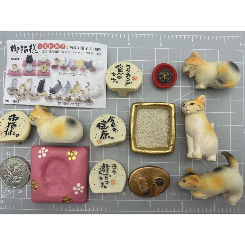 SHINE-G Japan Gashapon Figure Cute Kawaii Cat Artist Figurine Anime Gachapon Capsule Toys Desktop Decor Gift